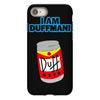 i am duff man homer cult funny retro iPhone 8 Case