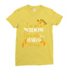 i'm not a widow i'm a wife to a husband with wings Ladies Fitted T-Shirt