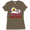 wakey wakey Ladies Fitted T-Shirt