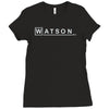 watson md   detective sherlock holmes house doctor tv show logo gift t Ladies Fitted T-Shirt