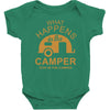 what happens in camper stays in camper vintage style camp funny Baby Bodysuit
