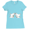 chicken fight Ladies Fitted T-Shirt