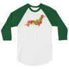 dachshund flower 2 3/4 Sleeve Shirt
