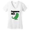 pregasaurus rex Women's V-Neck T-Shirt