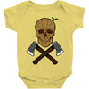 skull wood Baby Onesie