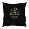 green dragon lager Throw Pillow
