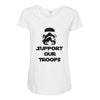 support our troops Maternity Scoop Neck T-shirt