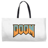 Wtf Doom Black Stroke Weekender Totes