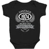 vintage quality without compromise 1974 aged to perfection Baby Bodysuit