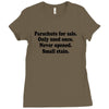 funny t shirt parachute for sale only used once never opened small sta Ladies Fitted T-Shirt