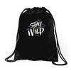 stay wild Drawstring Bags