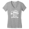 all i caught was this crappie fish Women's V-Neck T-Shirt