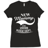 New Mommy 2018 Rokie Dept. Ladies Fitted T-Shirt