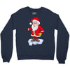 father christmas ringing xmas bells santa Crewneck Sweatshirt
