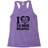 24 hour breakfast Racerback Tank