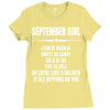Super September Girl Ladies Fitted T-Shirt