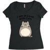 i am in love with cats Women's Triblend Scoop T-shirt
