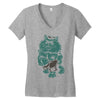 hul kat Women's V-Neck T-Shirt