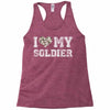 i love my soldier hunter camouflage Racerback Tank