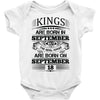 Real Kings Are Born On September 18 Baby Onesie