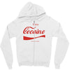 enjoy cocaine funny gray Zipper Hoodie