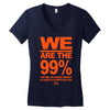 we are the 99% t shirt occupy wall street anti corporate greed black Women's V-Neck T-Shirt