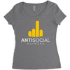 antisocial Women's Triblend Scoop T-shirt