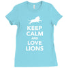 keep calm and love lions Ladies Fitted T-Shirt