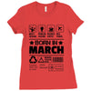Born In March Ladies Fitted T-Shirt