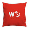 w anchor funny pub joke Throw Pillow
