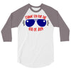 stayin' fly for the 4th of july 3/4 Sleeve Shirt