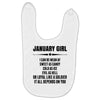 Super January Girl Baby Bibs