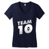 team 10 silver Women's V-Neck T-Shirt