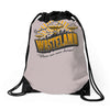 greetings from the wasteland Drawstring Bags