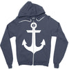 anchor black sailor vintage style navy nautical Zipper Hoodie
