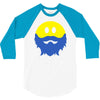 bearded smiley face 3/4 Sleeve Shirt