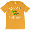 world's best sister with flowers. T-Shirt