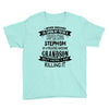 Super Cool Stepmom Of A Freaking Awesome Grandson Youth Tee