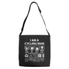 I Am A Cycling Man white letter Adjustable Strap Totes