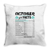 October Girl Facts Libra Throw Pillow