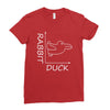 rabbit duck white Ladies Fitted T-Shirt