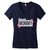 blessed mommy with flower white color Women's V-Neck T-Shirt