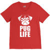 pug life dog tee new V-Neck Tee
