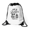 life is better by the camp fire (2) Drawstring Bags