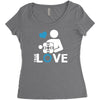 portal true love   aperture lab video gamer teleport online pc goal te Women's Triblend Scoop T-shirt