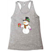 smiling snowman holding out christmas Racerback Tank