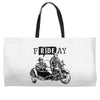 frideay white Weekender Totes