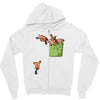 pocket red pandas Zipper Hoodie