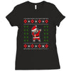 pug christmas Ladies Fitted T-Shirt