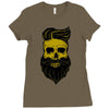 hipster skull Ladies Fitted T-Shirt